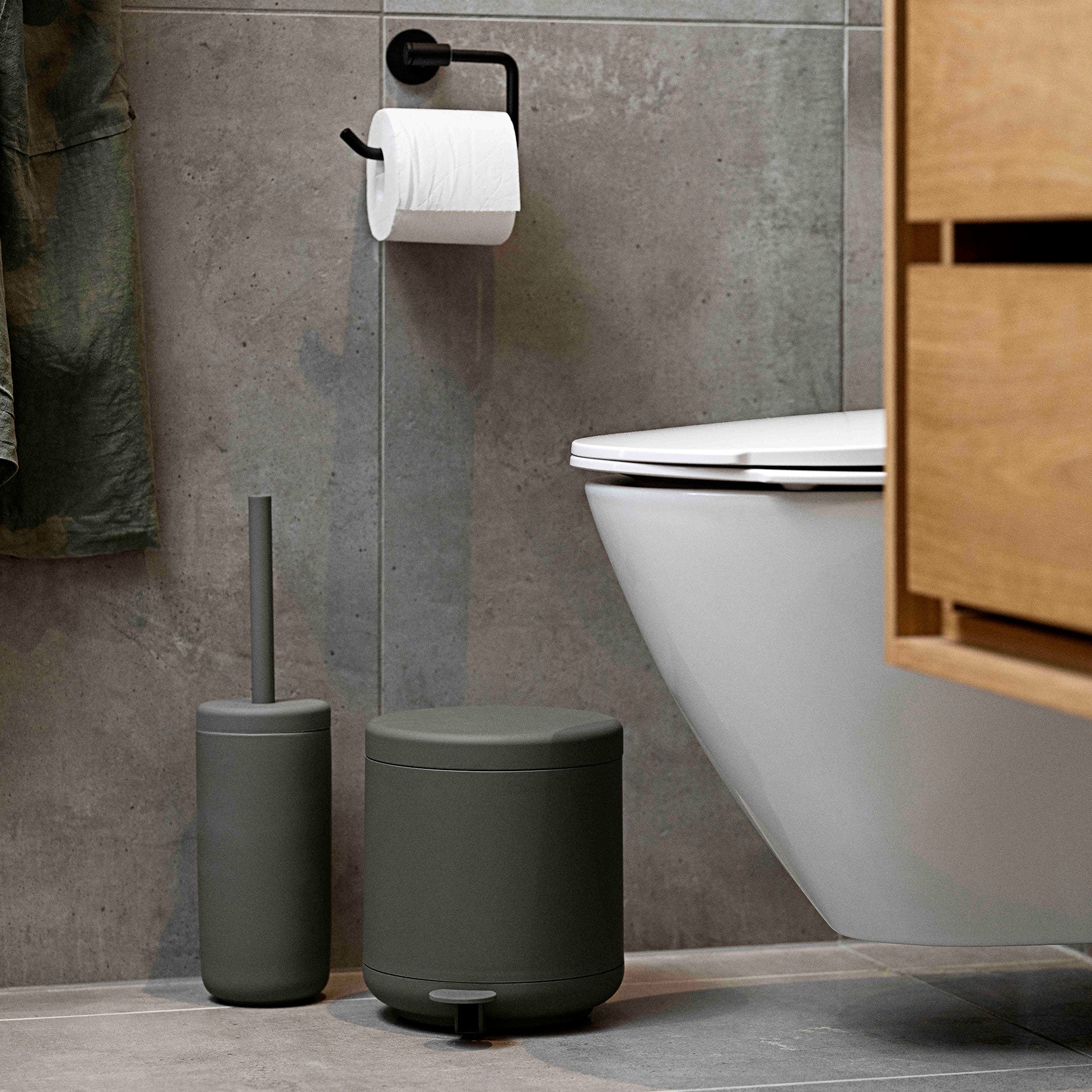 Ume toiletbørste olive green